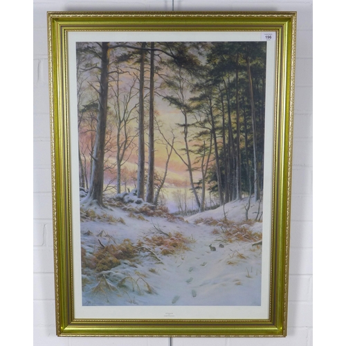 196 - FARQUHARSON, framed print, 65 x 90cm including frame