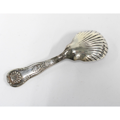 32 - Irish silver caddy spoon, Thomas Farnett, Dublin circa 1820