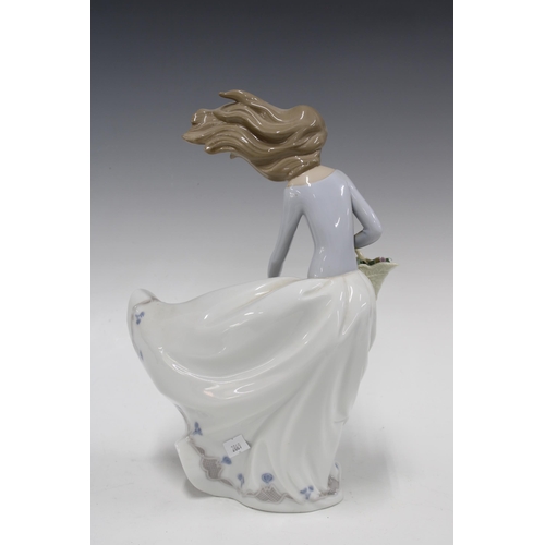 386 - Lladro Petals in the wind porcelain figure, 30cm