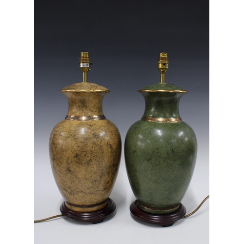 400 - Two modern pottery table lamps, 47cm (2)