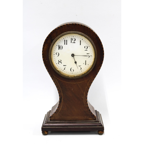 419 - Early 20th century mahogany mantle clock