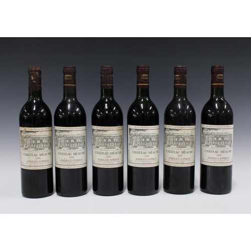 485 - Six bottles of Château Meaume 1988 Bordeaux Supérieur, 12.5% vol, 75cl (6)