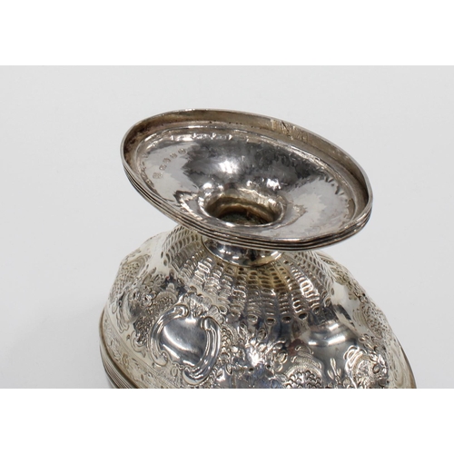 54 - Georgian silver sugar bowl by Peter & Anne Bateman, London 1794, of navette form with swing handle a... 