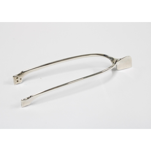 78 - Scottish provincial silver sugar tongs by William Robb of  Ballater, of wishbone form, Edinburgh hal... 