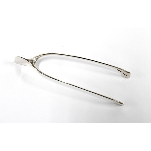 78 - Scottish provincial silver sugar tongs by William Robb of  Ballater, of wishbone form, Edinburgh hal... 