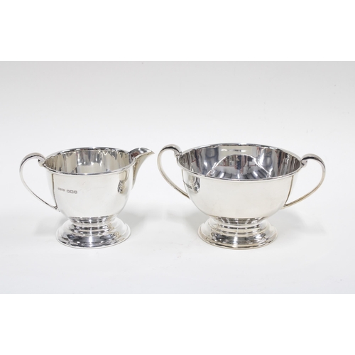 79 - George VI silver sugar bowl and cream jug, Sheffield 1944 (2)