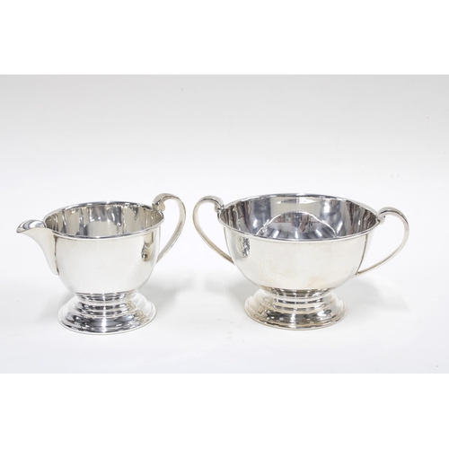 79 - George VI silver sugar bowl and cream jug, Sheffield 1944 (2)