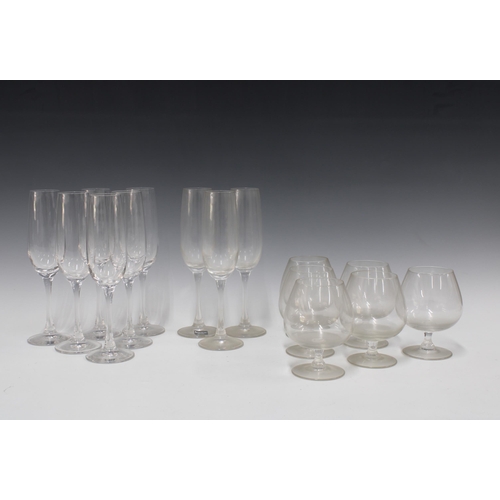 503 - Nine champagne flutes and set of six brandy glasses (15)