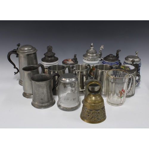 509 - A quantity of steins to include pottery, pewter and Epns etc (a lot)