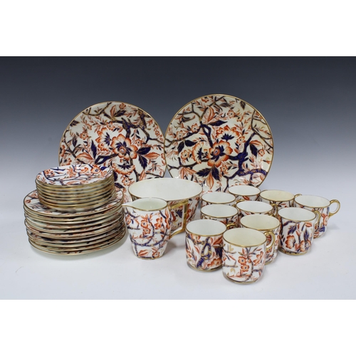 517 - Staffordshire Imari teaset (a lot)