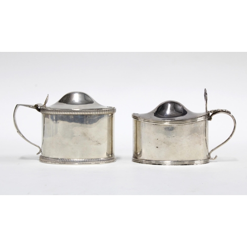 63 - 19th century Scottish silver mustard by Robert Gray of Glasgow together with another by the same mak... 