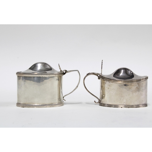 63 - 19th century Scottish silver mustard by Robert Gray of Glasgow together with another by the same mak... 