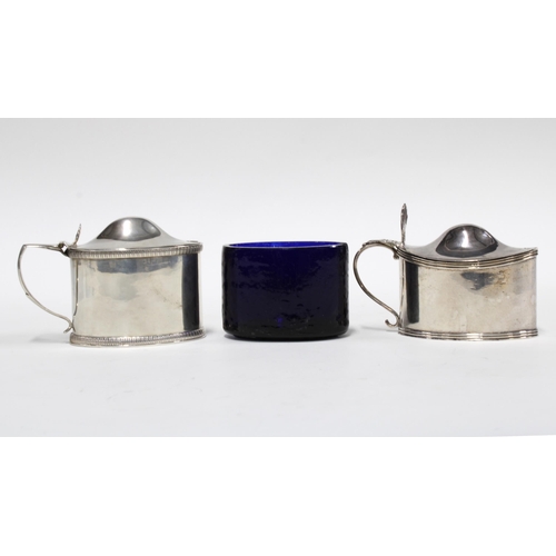 63 - 19th century Scottish silver mustard by Robert Gray of Glasgow together with another by the same mak... 