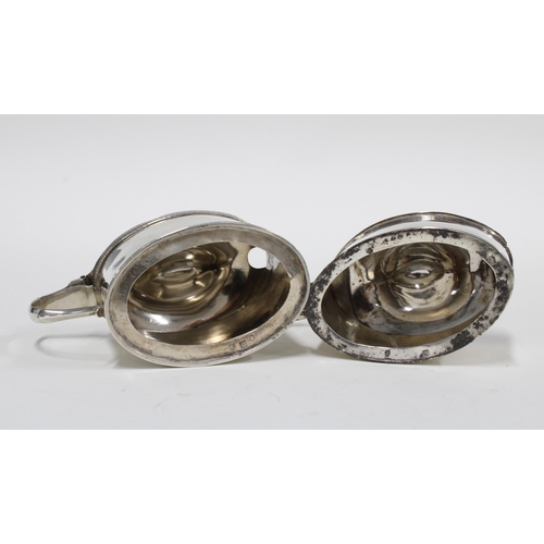 63 - 19th century Scottish silver mustard by Robert Gray of Glasgow together with another by the same mak... 