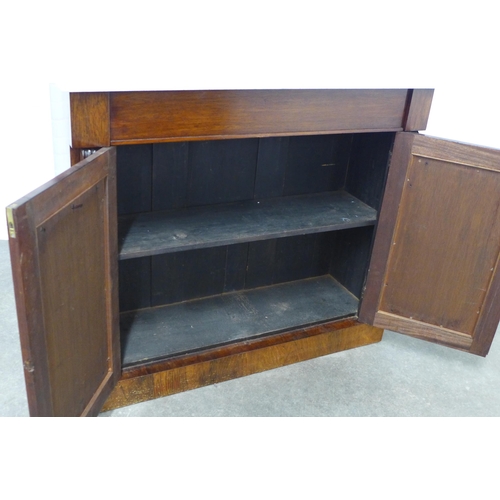 519 - 19th century rosewood mirror backed credenza with marble top, 107 x 136 x 39cm.