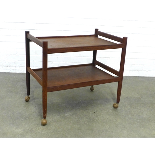 523 - Vintage Mid Century teak trolley, 72 x 64 x 47cm.