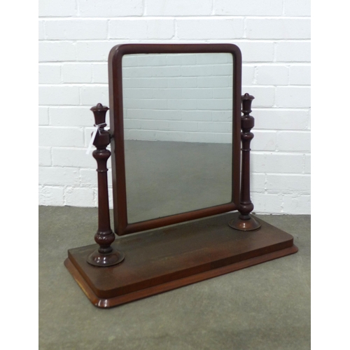 528 - Mahogany dressing table mirror, 64 x 62cm.