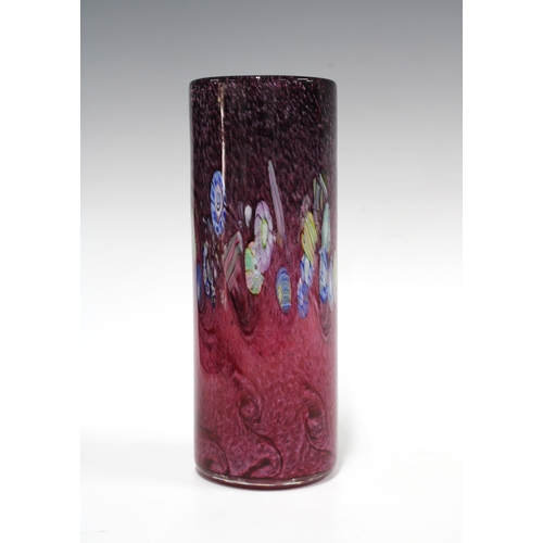 109 - CAITHNESS millefiori glass vase, 8.5 x 23cm.