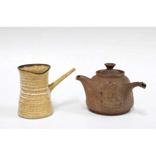 111 - HAK (HERMAN A. KAHLER) Denmark small studio pottery teapot and a KENNETH QUICK (1931-1963) studio po... 