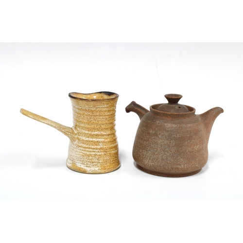 111 - HAK (HERMAN A. KAHLER) Denmark small studio pottery teapot and a KENNETH QUICK (1931-1963) studio po... 