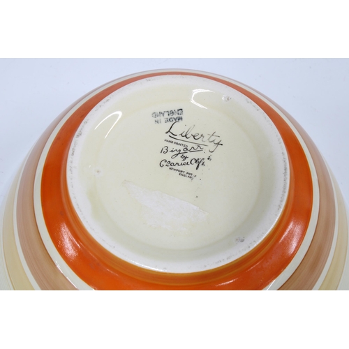 116 - CLARICE CLIFF Liberty striped band bowl, for Newport Pottery with printed factory marks, 21 x 9cm.