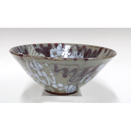 147 - PETER FISHLEY HOLLAND studio pottery bowl, 27 x 11cm.