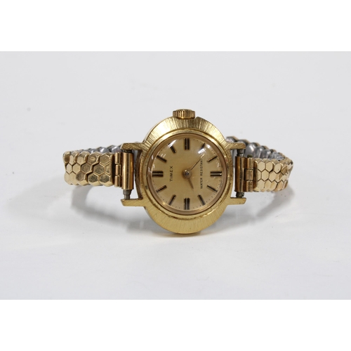 15 - Gents Garrard gold plated wristwatch with mother of pearl dial together with a Gents vintage 9ct gol... 