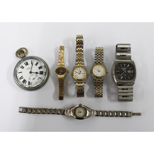 16 - A collection of Ladies and Gents vintage wristwatches and a pocket watch (a lot)