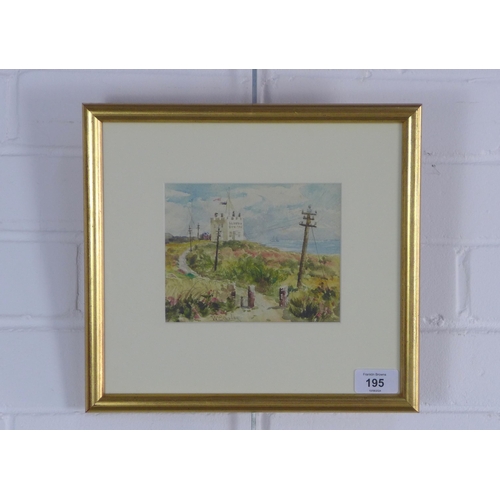 195 - WILLIAM CASLEY (1852-1918) watercolour, signed and framed under glass, 15 x 12cm