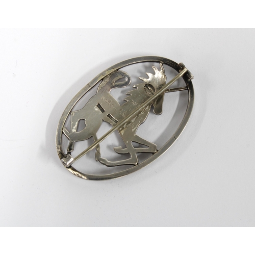 32 - Geoffrey Bellany silver horse brooch,  Birmingham 1960, signed and numbered 244