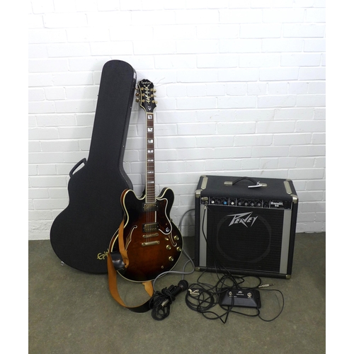 472 - Epiphone electric guitar and Peavey Bandit 65 amplifier (2)