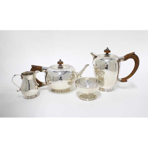 67 - George VI silver Bachelor's tea and coffee set, Wilson & Sharp, Edinburgh 1938 (4)