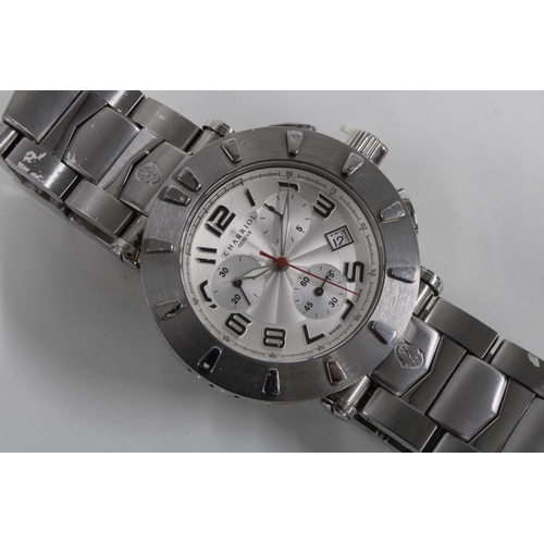 89 - CHARRIOL, Gents stainless steel Christopher Columbus wristwatch, stainless steel bracelet strap, wit... 