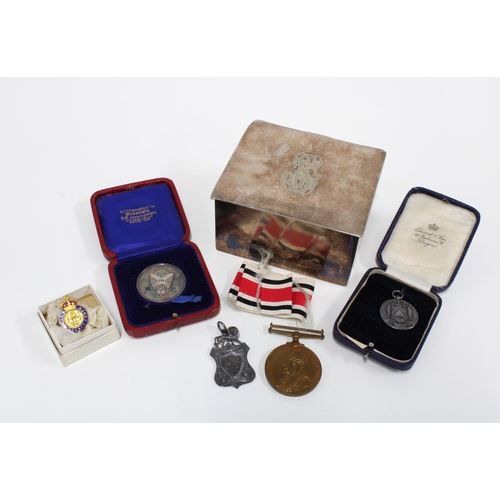 90 - George V For Faithful Service in the Special Constabulary medal, awarded to George Gunn, various fob... 