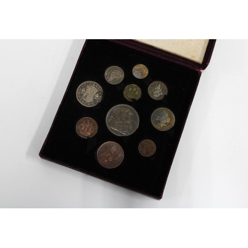 95 - George V Festival of Britain 1951 proof set, crown to farthing EF or better in original case of issu... 