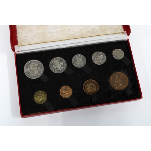 97 - George VI 'Mid Century' 1950 proof set, half-crown to farthing, EF or better, in original case of is... 