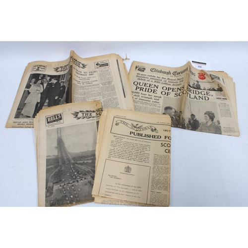 456 - Vintage newspapers commemorating the Opening of the Forth Road Bridge, Sept 5th 1964