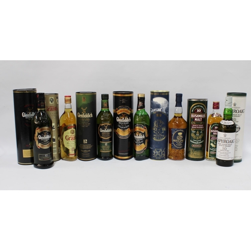 460 - Whisky in tubes to include Laphroaig Islay Single Malt 10 years old, William Grants Millennium, thre... 