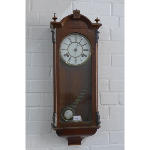 478 - Vienna style wall clock, 75cm