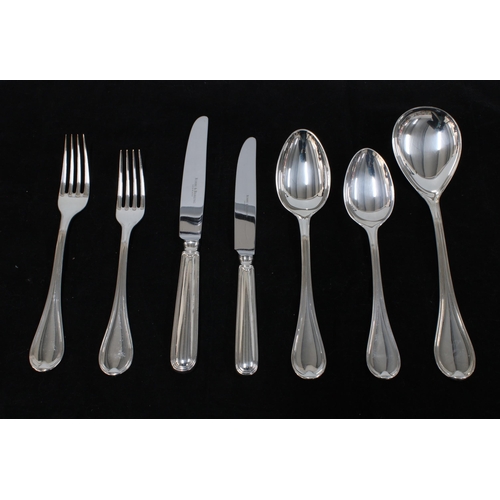 98A - Robbe & Berking  'Classic Faden' silver plated suite of cutlery comprising 12 dinner forks, 12 dinne... 