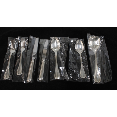 98A - Robbe & Berking  'Classic Faden' silver plated suite of cutlery comprising 12 dinner forks, 12 dinne... 