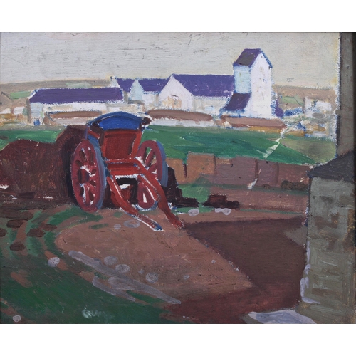 118 - DAVID MACBETH SUTHERLAND R.S.A. (SCOTTISH 1883-1974), CAITHNESS DUNNET, oil on board, framed and ins... 