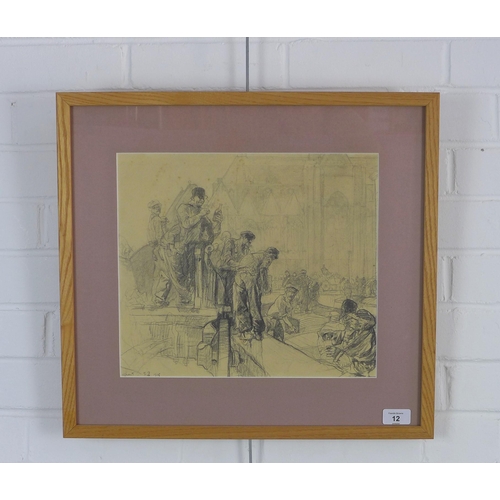 12 - SIR FRANK BRANGWYN R.A., R.W.S., R.B.A. (BRITISH 1867-1956) GHENT, 1906, print, framed under glass, ... 