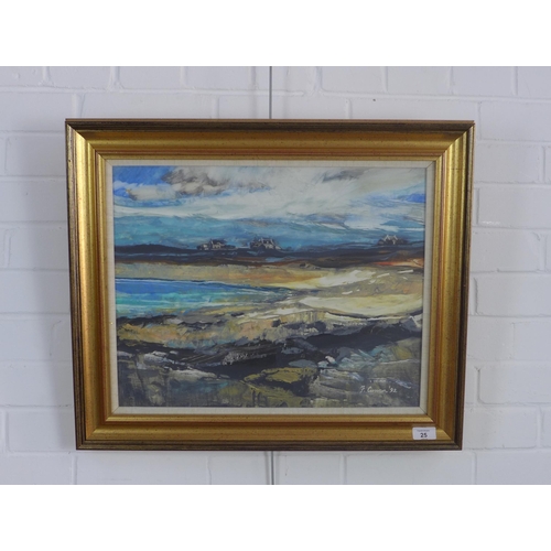 25 - FRANCIS (FRANK) CURRAN (SCOTTISH) BALEPHETRISH BAY-TREE, signed oil, framed under glass with a Torra... 