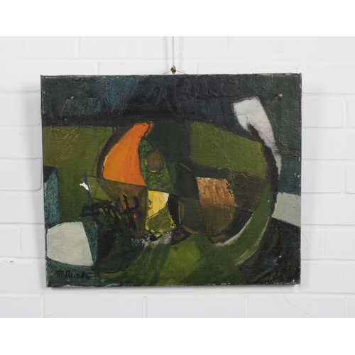 32 - ALEXANDER MCNEISH (SCOTTISH 1932-2000) Mid Century Abstract oil on canvas, signed, on a box frame wi... 