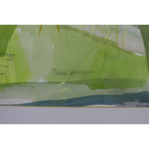 39 - CLAIRE HARRIGAN RSW (SCOTTISH b. 1964), GLASGOW UNIVERSITY, mixed media on paper, signed and framed ... 