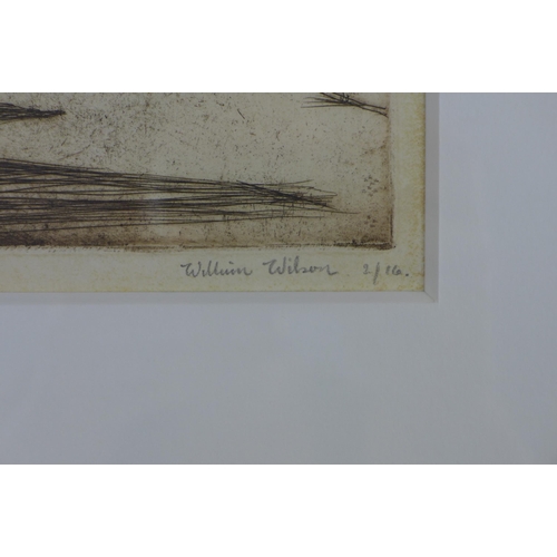 58 - WILLIAM WILSON RSA RSW (SCOTTISH 1905 - 1972), CHARTRES, etching, signed in pencil and numbered 2/16... 