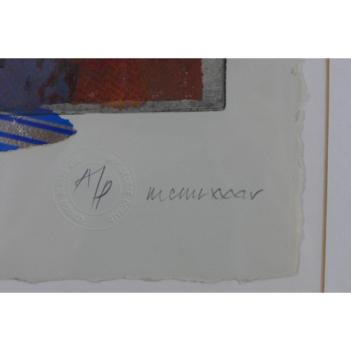 91 - GEORGE DONALD R.S.A, R.S.W (b.1943) mixed media Artist Proof, signed in pencil, dated MCMLXXXIV, fra... 