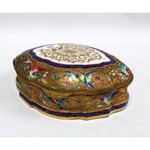 322 - Le Tallec porcelain Chocolate box, commissioned by Limoges on behalf of Parisian chocolatiers Marqui... 