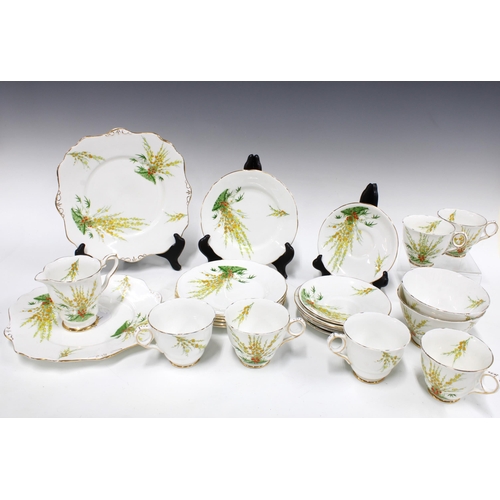 338 - Royal Staffordshire Broom pattern tea set, six place setting